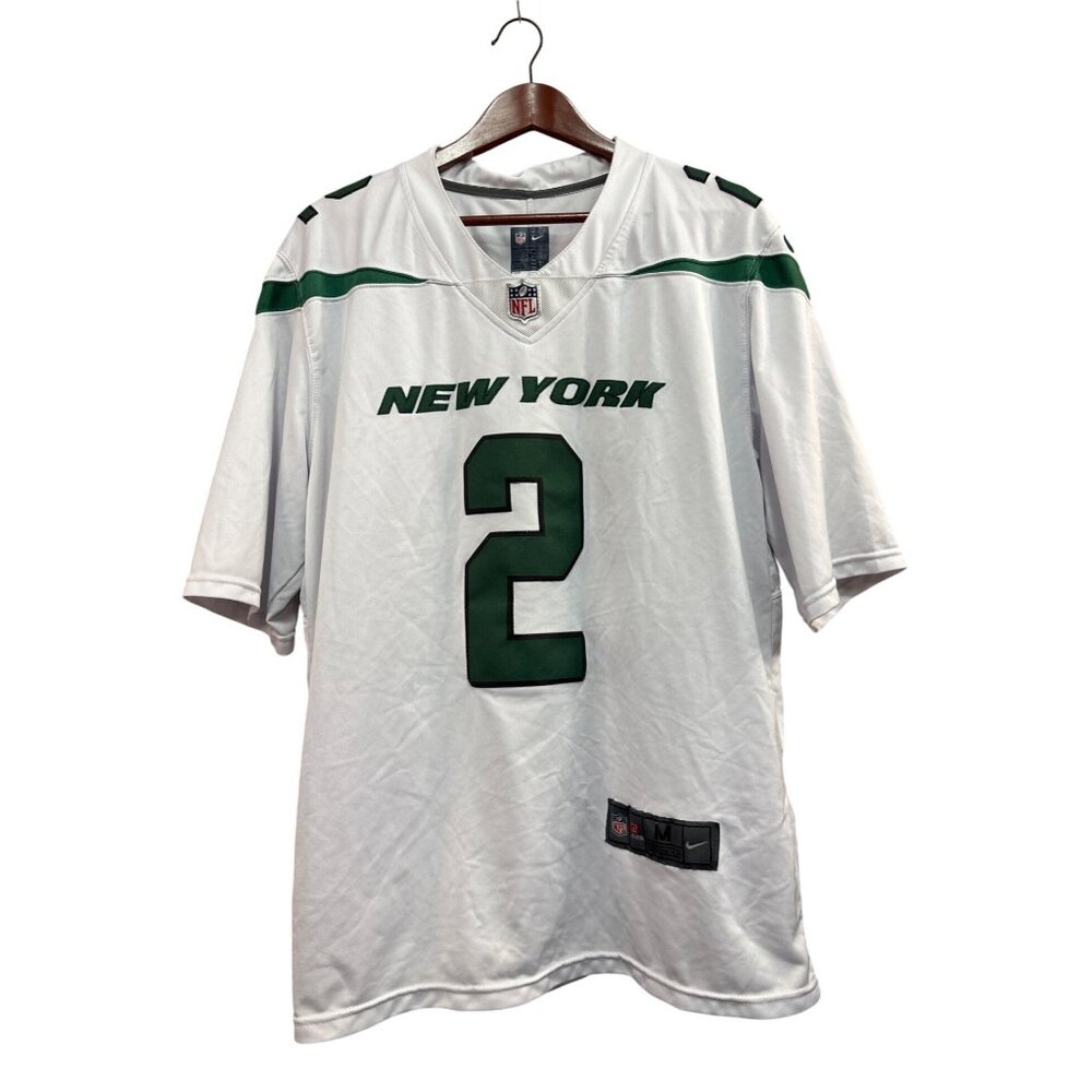 New York Jets Zach Wilson #2 NFL Jersey White & Green Mens M